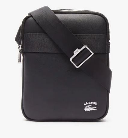 lacoste sacoche zippé poche plate sacoche