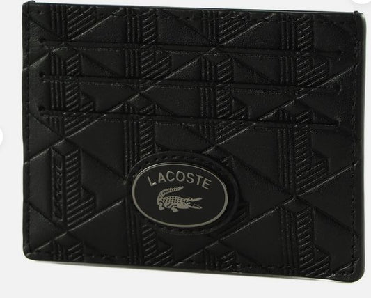 LACOSTE porte-cartes Nomogramme Cc Holder Noir