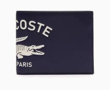 Portefeuille Italien Lacoste Croc 80s Nh4662fw Marine