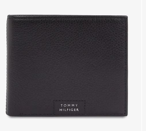 Tommy Hilfiger Portefeuille homme grand format Th Prem Leather Flap & Coin AM0AM12189 Noir