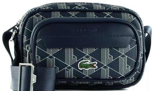 LACOSTE The Blend Seasonal Reporter Bag Mono Marine Blanc