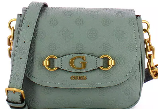 Guess - Sac bandoulière avec logo Izzy Peony Light Denim -