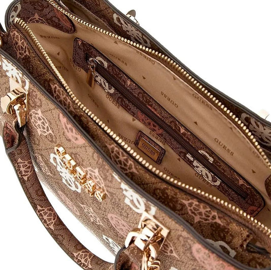 Sac Bandoulière Guess Eliette Logo Grlfrnd Latte Logo Multi luxe.