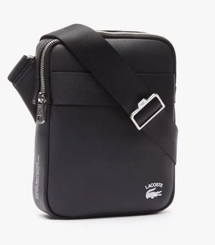 lacoste sacoche zippé poche plate sacoche