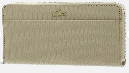 Portefeuille Lacoste Chantaco Lace Long Zip Portefeuille Ganache Marron Neuf-