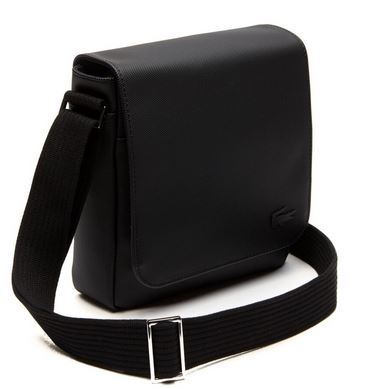 LACOSTE Men's Classic Flap Crossover Bag Black