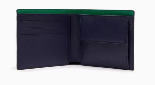Portefeuille Italien Lacoste Croc 80s Nh4662fw Marine