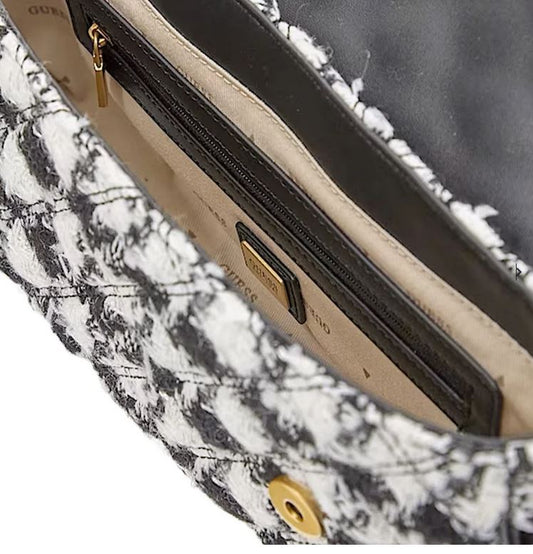 Sac à bandoulière giully tweed Guess luxe.