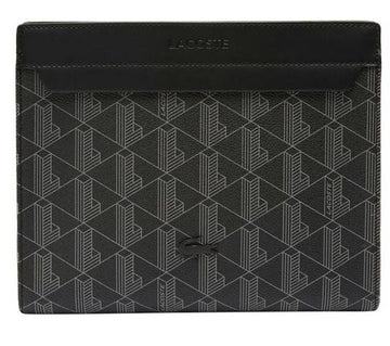 Pochette Lacoste The Blend Monogramme Noir/Gris