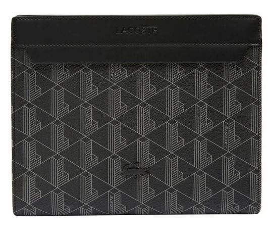 Pochette Lacoste The Blend Monogramme Noir/Gris