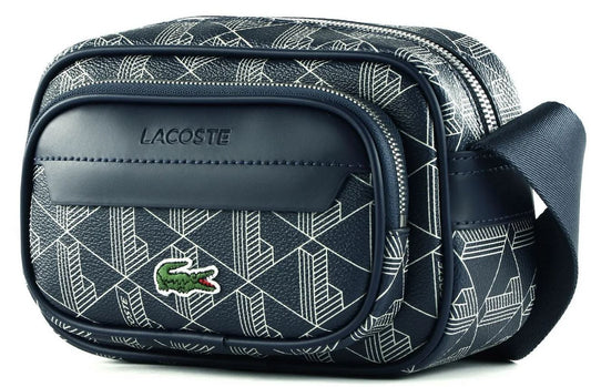 LACOSTE The Blend Seasonal Reporter Bag Mono Marine Blanc