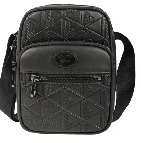 Sacoche en cuir Nomogramme Lacoste