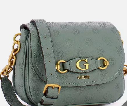 Guess - Sac bandoulière avec logo Izzy Peony Light Denim -
