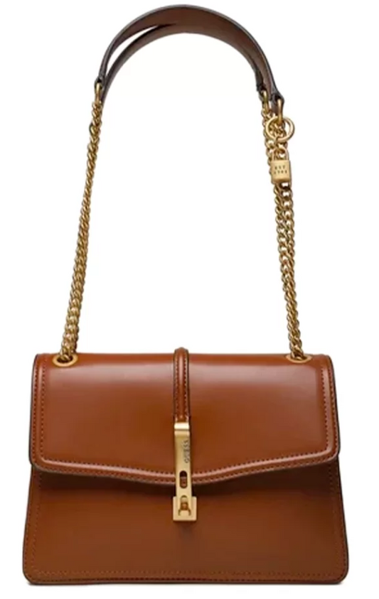 Sac a mains chainé James convertible Guess femme luxe.